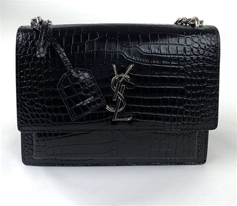 ysl sunset bag all black|ysl sunset bag medium croc.